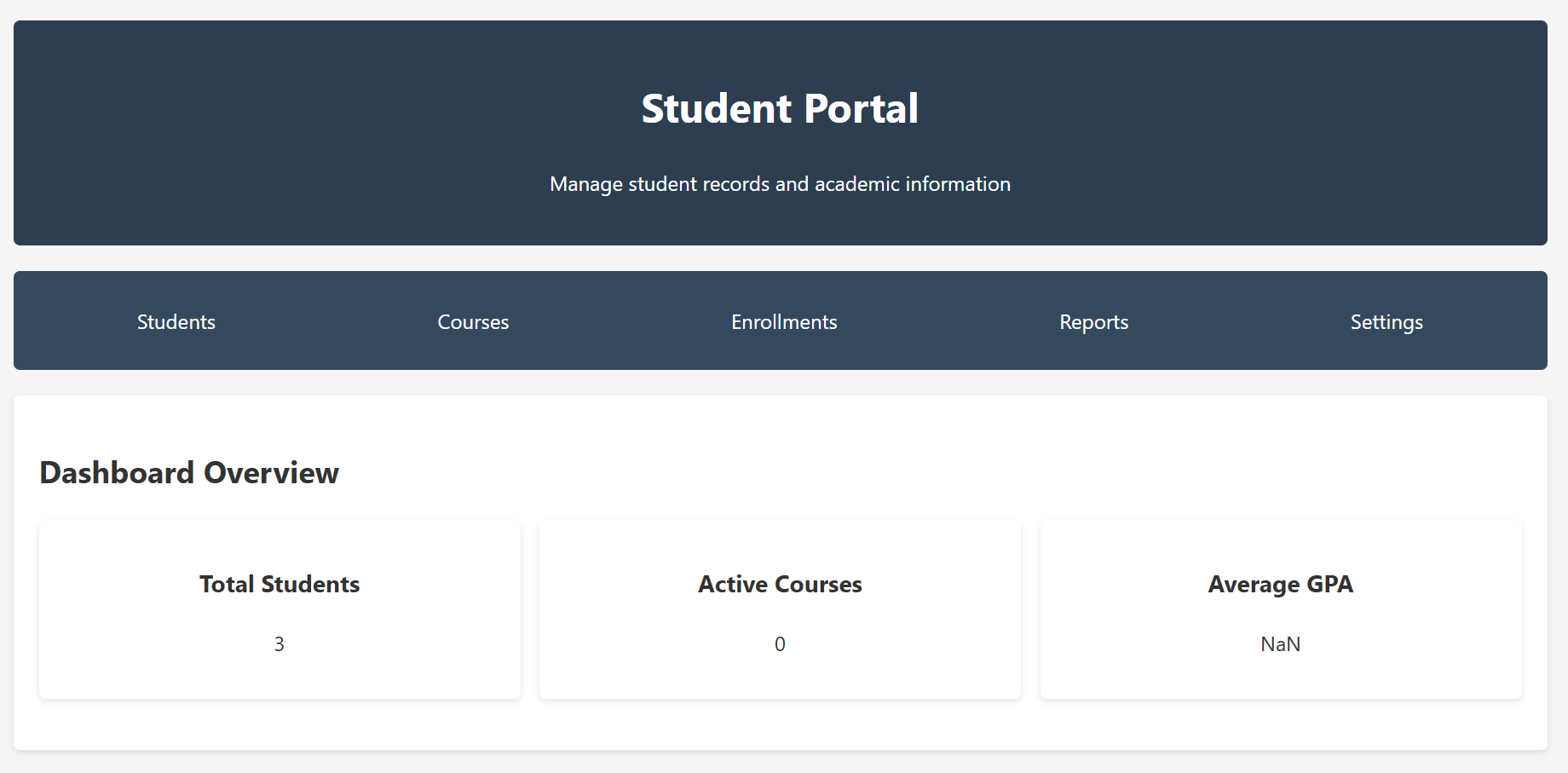 Student Portal MVP